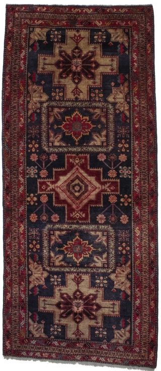 Vintage Hand Knotted Runner 4x10 Wool Hallway Rug Oriental Home Decor Carpet