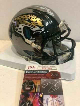 Myles Jack Autographed Signed Jacksonville Jaguars Chrome Mini Helmet Jsa