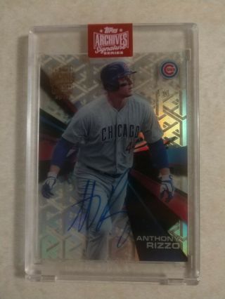 2019 Topps Archives Signature Series Anthony Rizzo Encased Auto 1/1 Chicago Cubs