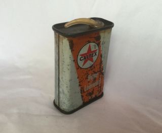 Caltex Home Lubricant Oil Tin Vintage Made In Australia 4 Fl.  Ozs.