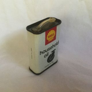 Shell Household Oil Tin Vintage Made in Australia 4 FL.  OZS. 2