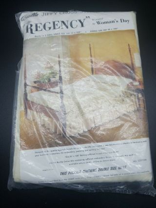 Vintage Bucilla Cross - Stitch Quilt Kit Regency 3376 Double Bed Size 90 X 103