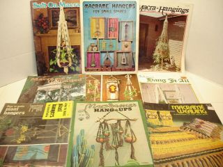 (a) Nine Vintage Macrame Books
