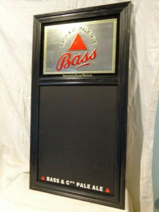 Bass & Co Pale Ale Beer Vintage Sign Mirror & Chalkboard Bar Game Room Man Cave