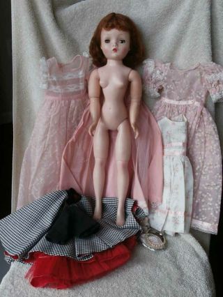 Vintage Madame Alexander Cissy 21 " Doll & Homemade Dresses For Her