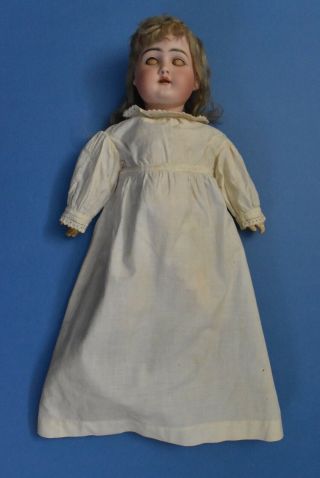 Antique German Simon & Halbig 89 Doll - 16”,  Bisque Head On Ball Jointed Body