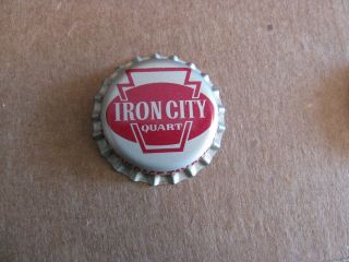 Iron City Quart Vintage Pl Beer Cap Pa Keystone Pennsylvania