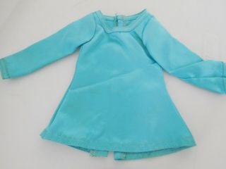 Vintage 1970 ' s Ideal Crissy Clothes Turquoise Blue Dress & Panties 2