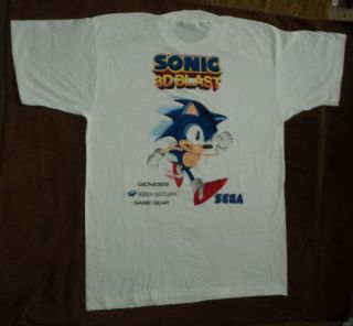 Vintage Sega Sonic 3d Blast T Shirt Genesis Sega Saturn Game Gear Screenstars Lg