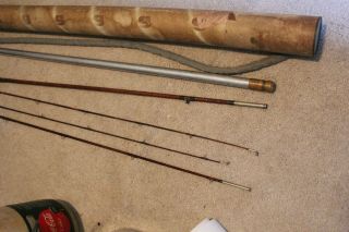 VINTAGE BAMBOO FLY ROD 9 ' 8 