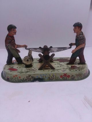 Wilesco Tin Toy Two Man Saw For Steam Engine Vintage Shipped From Usa