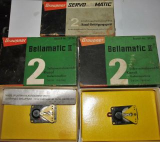 Two Vintage Graupner Bellamatic Ii Rc Servo,  Extra