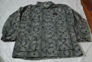 Bdu Coat Jacket Size 3xl Gray Snake Skin Camo Vintage Tactical Airsoft