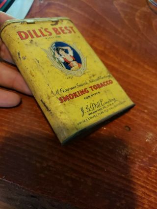Vintage Tobacco Tin - - Dill ' s Best - smoking tobacco 3