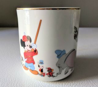Vintage Disney Coffee Mug Cup 1970s Mickey Mouse Goofy,  Dumbo,  Donald Duck 3