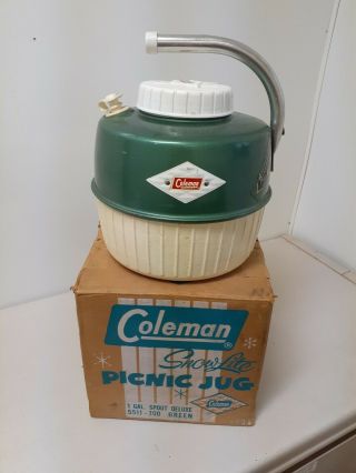 Vintage Coleman 5511 - 700 Snow Lite Picnic Jug Diamond Logo 1 Gal Box
