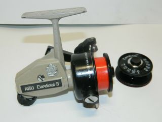 Vintage Reel Abu Cardinal 3 Spinning Reel Made In Sweden Serial Number 810001