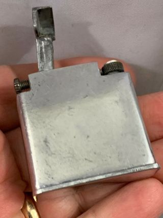 Vintage Unmarked Aluminum Lift Arm Pocket Lighter - Unusual Construction