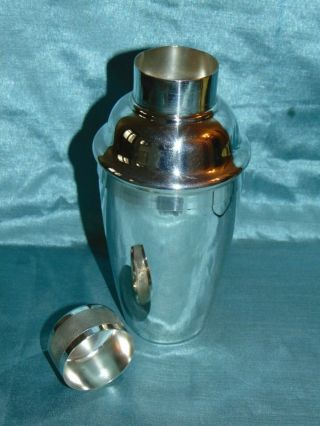 Stunning Antique Period Art Deco Silver Plate Cocktail Shaker - Engine Turned - 3