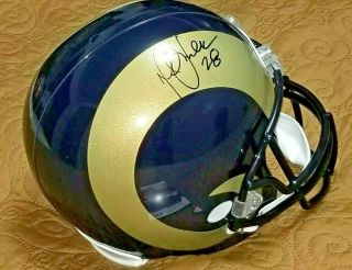 Marshall Faulk Autographed St.  Louis Rams Full Size Rep Jsa Authenticated