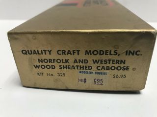 HO Quality Craft 325 Norfolk & Western Caboose CRAFTSMAN KIT VINTAGE OB 2