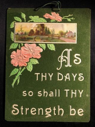 Watchtower - Related Vintage Motto Card " As Thy Days So Shall Thy Strength Be "