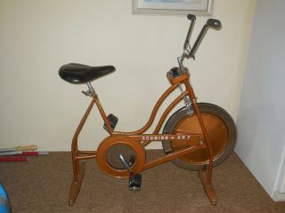 Vintage Schwinn Xr 7 Stationary Exercise Cardio Bicycle Gold 1970 