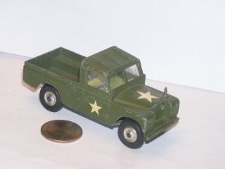 Vintage Corgi Toys Land Rover 109 Wb Army Military Blue Light Special