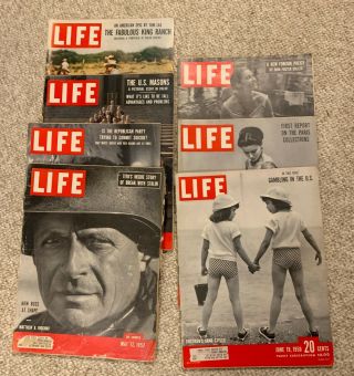 7 Vintage Life Magazines 1950 