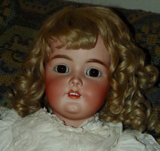 Antique Bisque Doll Handwerck Simon & Halbig 7 1/2 Big Girl 34 "