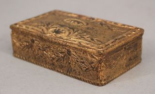 Rare Antique Louis Xvi Dore Gilt Bronze Tiffany Studios 1831 Desktop Utility Box