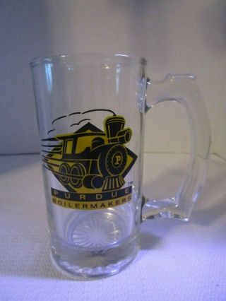 Purdue University Boilermakers (ncaa) Vintage Glass Beer Beverage Mug Train Logo