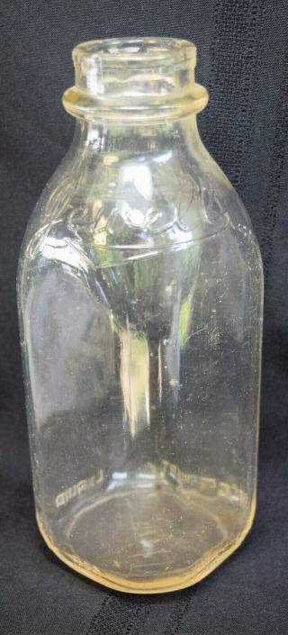 Vintage Jewell Dairy Qt Milk Bottle Lamb Glass Mt Vernon Ohio