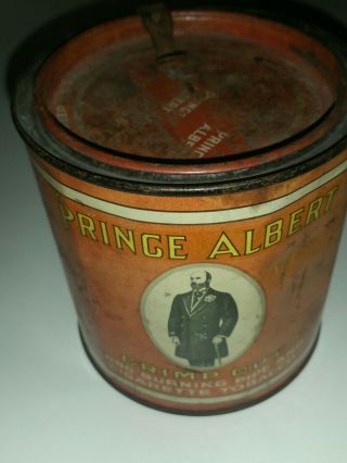 Vintage Prince Albert Crimp Cut Long Burning Pipe An Cigarette Tobacco Tin Can