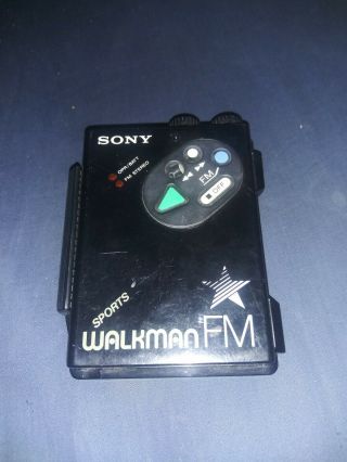 Sony Wm - F5 Sports Walkman Radio Cassette Player Vintage Black
