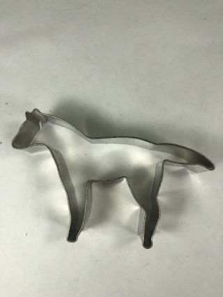 Vintage Small Horse Pony Equestrian Western Metal Cookie Cutter