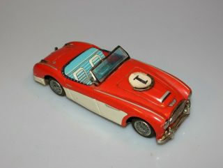 Vintage 1960s Bandai Austin Healey Toy Car Japan Friction Tin Litho M27