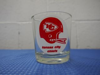 Vintage Kansas City Chiefs Whiskey Glass Nfl Afc West Football