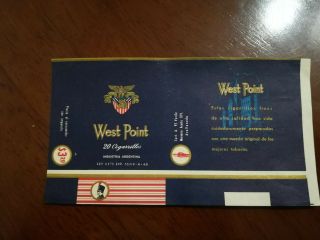 West Point Blue - Argentina Cigarette Pack Label Wrapper