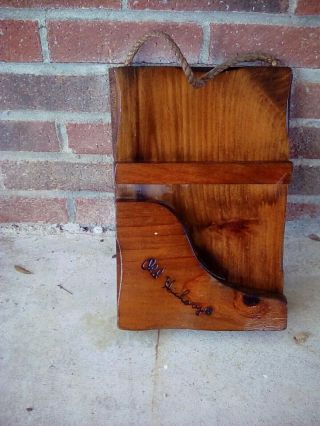 Vintage Old Hickory Knife Set With Wood Hanging Block Rope Hanger Knives