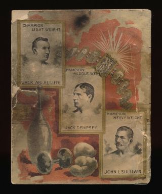 1888 Old Judge Boxing Made Easy Booklet John L Sullivan,  Jack Dempsey Goodwin