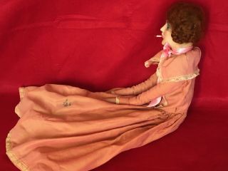 Vintage Antique Boudouir Bed Doll 26” 3