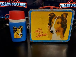 Vintage 1978 The Magic Of Lassie Lunch Box With Thermos