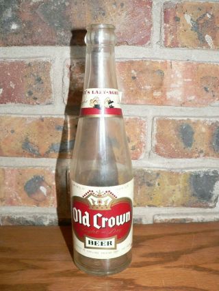 Vintage Old Crown Beer Bottle " It 