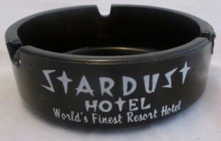 Vintage Ashtray Stardust Hotel & Casino Las Vegas Black Glass