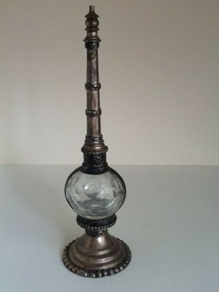 Antique Ottoman Turkish Transparent Glass Rose Water Sprinkler