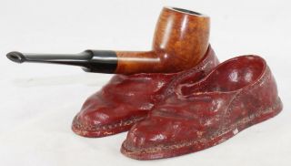 Vintage - Syroco Wood - Cast Resin - 2 Smoking Pipe Stand/rest - Pr Of Slippers - 5 "