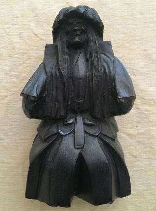 Fine Antique Signed Japanese Meiji - Era Bronze Sculpture Of Kabuki Actor