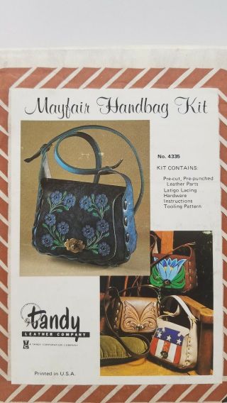 Vintage Tandy Mayfair Leather Handbag Purse Kit 4335 - Complete 2