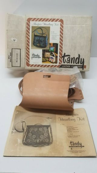 Vintage Tandy Mayfair Leather Handbag Purse Kit 4335 - Complete 3